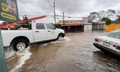 Frente frío 2 mantiene bajo el agua a municipios del sur de Veracruz; lluvias seguirán hasta el martes