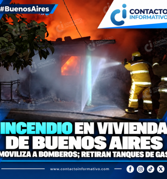 Incendio en vivienda de Buenos Aires moviliza a bomberos; retiran tanques de gas