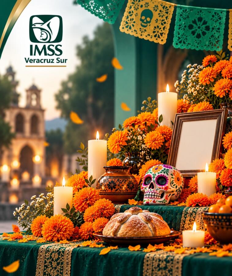 Invita IMSS Veracruz Sur a celebrar Día de Muertos con ofrendas seguras