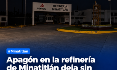 Apagón en la refinería de Minatitlán deja sin energía a gran parte de la factoría