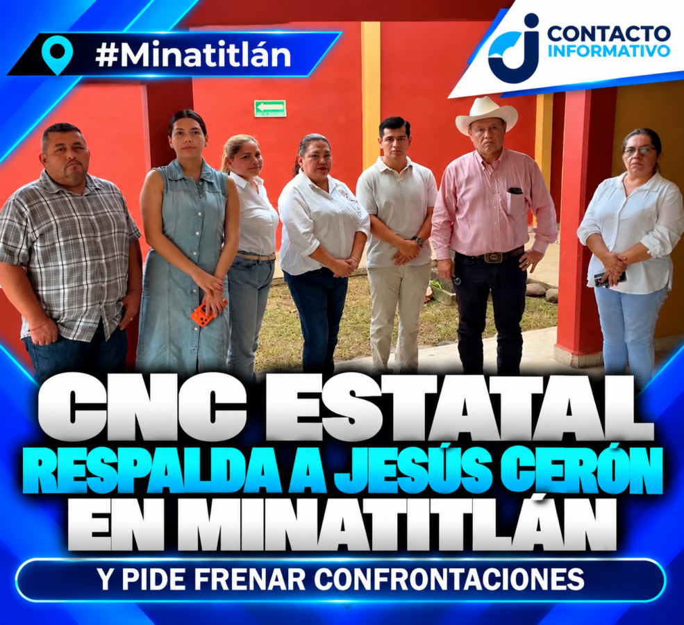 (+VIDEO) CNC estatal respalda a Jesús Cerón en Minatitlán y pide frenar confrontaciones