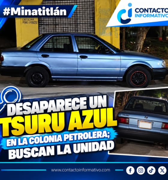 Desaparece un Tsuru azul en la colonia Petrolera; buscan la unidad