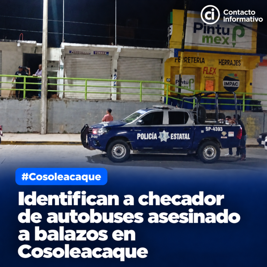 Identifican a checador de autobuses asesinado a balazos en Cosoleacaque