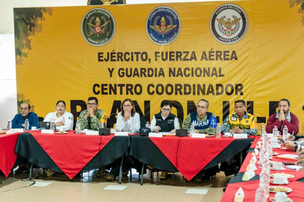 Rocío Nahle coordina acciones ante la emergencia por el Frente Frío No. 2
