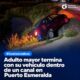 Adulto mayor termina con su vehículo dentro de un canal en Puerto Esmeralda