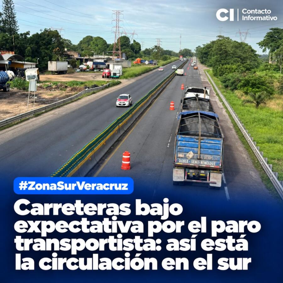 Carreteras bajo expectativa por el paro transportista: así está la circulación en el sur