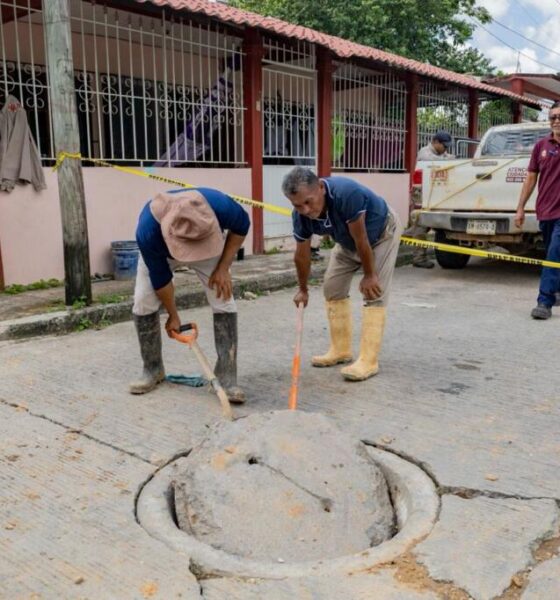 Repara Gobierno de Minatitlán redes de drenaje y agua potable