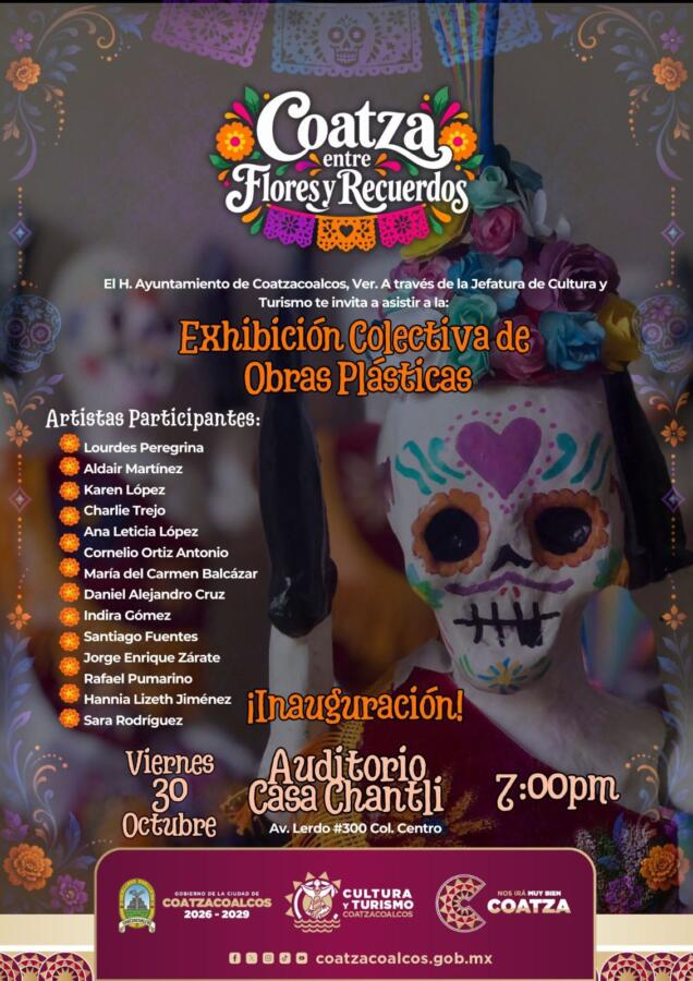 Reunirá exposición colectiva a 14 artistas en ‘Coatza entre Flores y Recuerdos’
