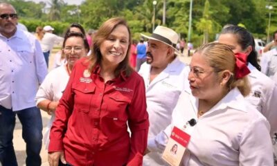 Rocío Nahle visita el Hospital General de Cosoleacaque; fue acompañada por Ramos Alor y otras autoridades