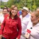 Rocío Nahle visita el Hospital General de Cosoleacaque; fue acompañada por Ramos Alor y otras autoridades