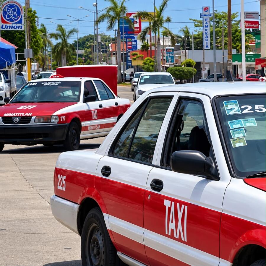Usuarios denuncian presuntos cobros excesivos y deficiencias en el servicio de taxis en Minatitlán