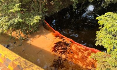 *Derrame de hidrocarburo contamina más de seis kilómetros del río Chacalapa; pescadores señalan a planta de sal de PVM Minera*