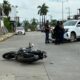 Motociclista resulta lesionada tras choque con camioneta en la colonia Bohemia