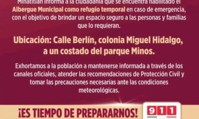 Habilitan albergue en Minatitlán ante pronóstico de lluvias intensas
