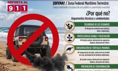 Autoridades llaman a evitar vehículos motorizados en playas de Coatzacoalcos